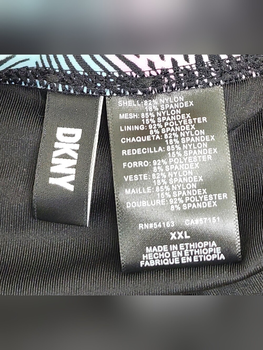 DKNY Women’s XXL One Piece Halter Swimsuit Tropical Floral Black NWT - Picture 3 of 7